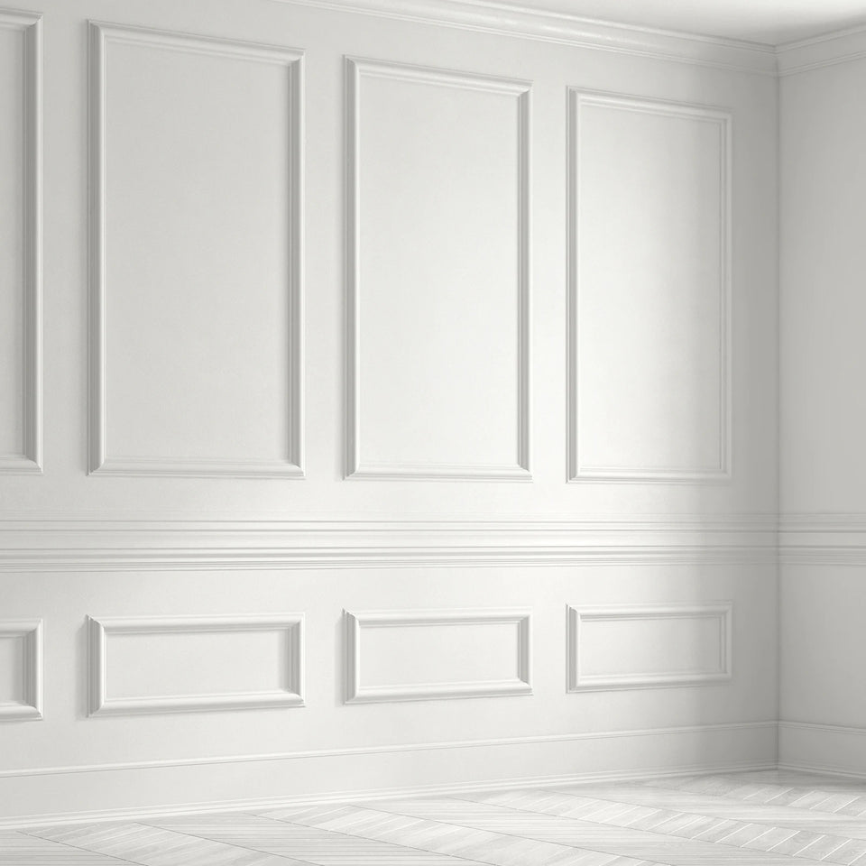 Pre-Cut Wainscoting Panel Kit, 3-Piece Wall Molding for Living Room Bedroom Accent Wall, Glue Installation, DIY Home Decor