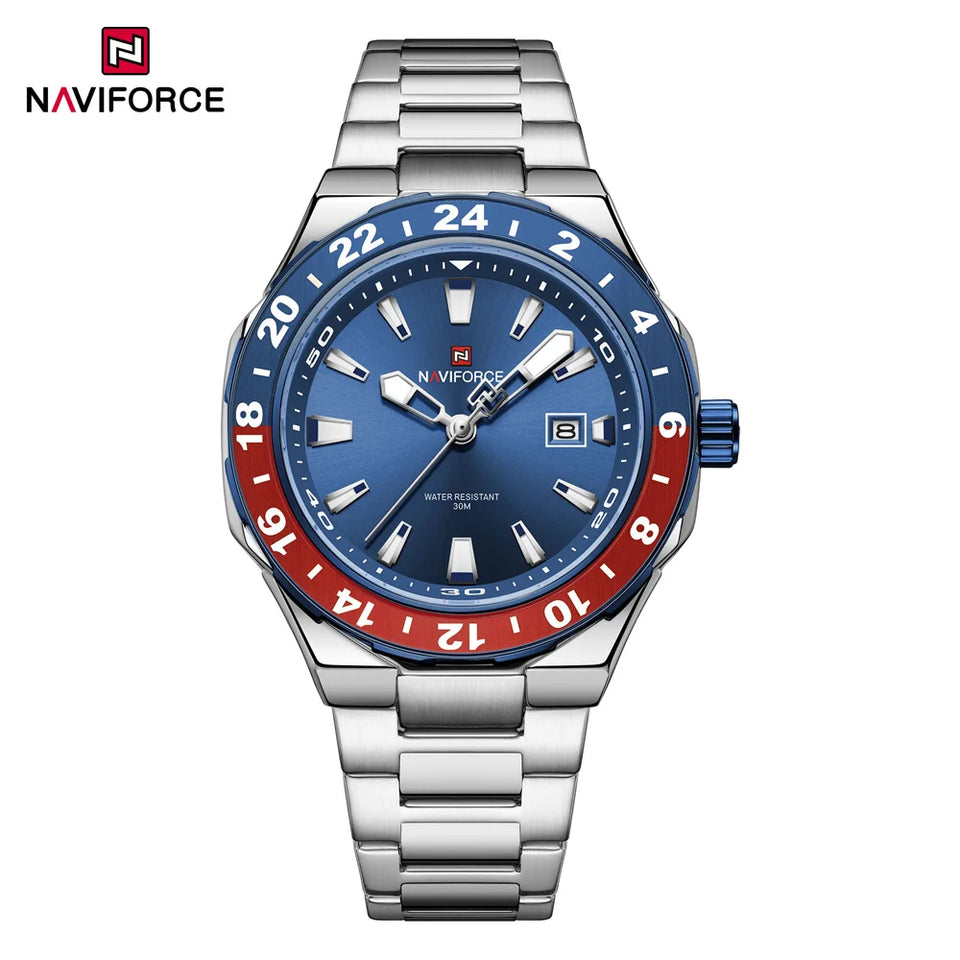 Naviforce 9249 High Quality Sports Casual Mens Watch Business Stainless Steel Quartz Wristwatches Male Clock Reloj Hombre