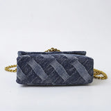 Women's K-G Shoulder Bag For High Quality Braided Denim Chain Crossbody Bag Designer Luxury Handbag Brand Ladies Bag