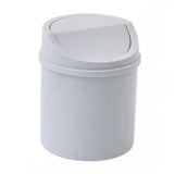 1pc Mini Desktop Trash Can with Lid - Cylindrical Tabletop Waste Bin, Easy To Clean Screw-Off Cap for Office and Coffee Bar