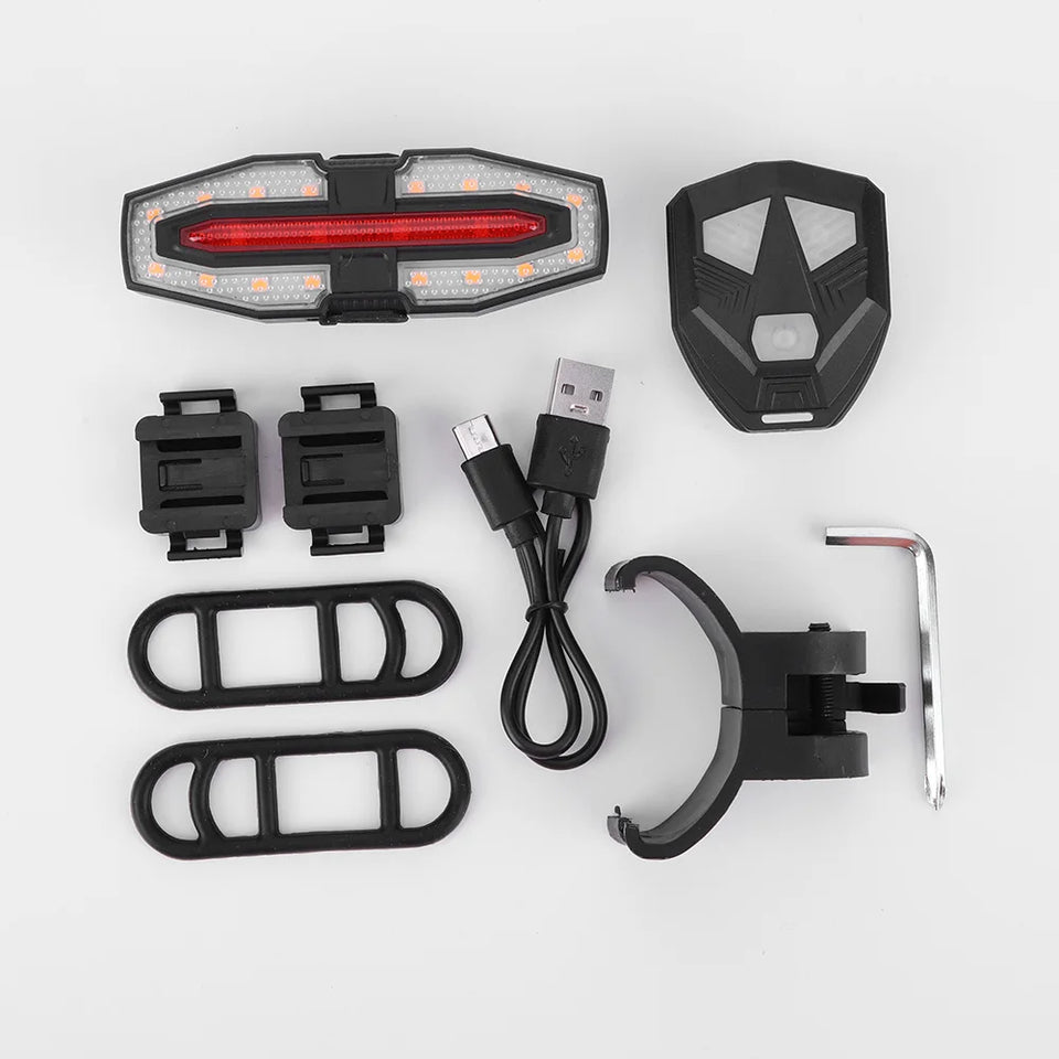 Electric Scooter Turning Signal Tail Light USB Rechargable with Remote Control Warning Lamp LED Waterproof for M365 Pro 2 MI 4