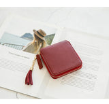 Women's Fringe Square Zipper Purse, Short Money Clip, All Simple Card Bag, Multi-functional Fashion Purse, New, 2024