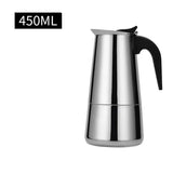Coffee Pot Stainless Steel Filter Italian Espresso Latte Stovetop Percolator Tool 200/300/450/600Ml Moka Coffee Maker Coffee Pot