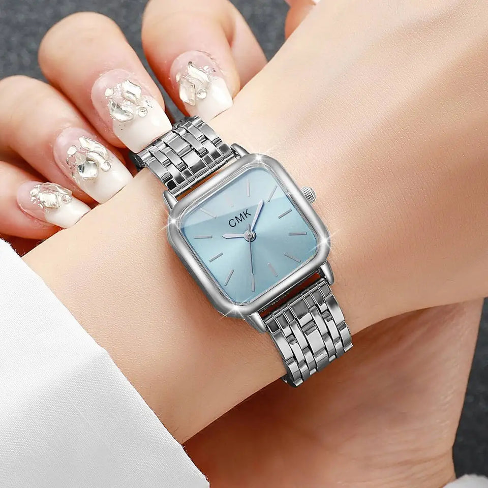 Fashion Square Women Watches Simple Ladies Quartz Wristwatch Reloj Mujer（Without Box）