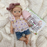 AnjoDoll 10Inch Silicone Girls Whole Body Soft Solid Silicone Reborn Doll Handmade Painted Washable Play Dolls Toys For Gifts