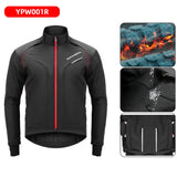 ROCKBROS Winter Bicycle Jackets Keep Warmer Windproof Thermal Fleece Bike Jersey Coat Sports MTB Road Riding Cycling Jacket Tops