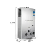 Sihao LPG Gas Hot Water Heater 6L-18L Tankless Instant Butane Propane Gas Boiler With Shower Kit LCD Display For Home Camping ﻿