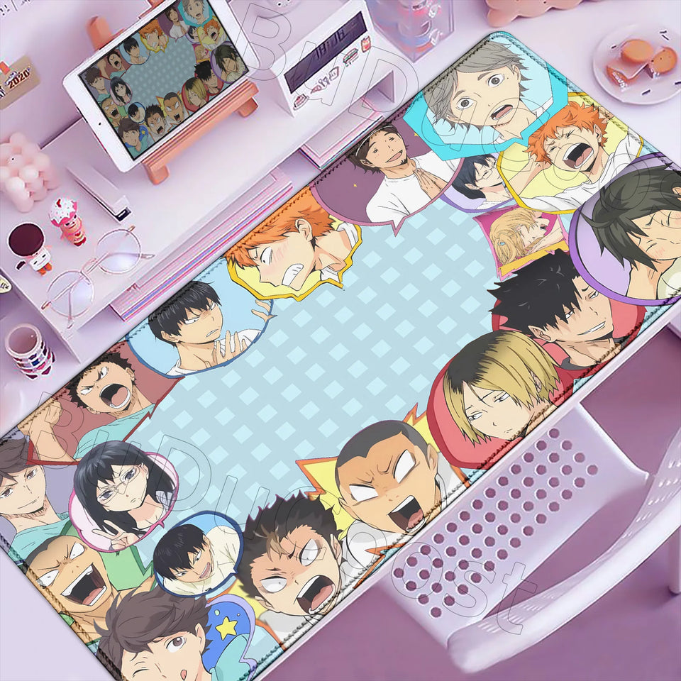 2026 New Arrival Cool Mouse Mat Anime Haikyuu Mause Pad Anime Gaming Large Cabinet Kawaii Mousepad Xxl Desk Cute Pc Carpet Mats