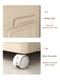Collapsible Sturdy Storage Cabinet with Drawers and Wheels - Roomy Multi-purpose PP Organizer - Durable Storage Shelf