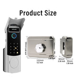 Outdoor Waterproof Smart Tuya Wifi Lock 3D Face Recognition Digital Code Keyless App Fingerprint Lock With Rechargeable Battery