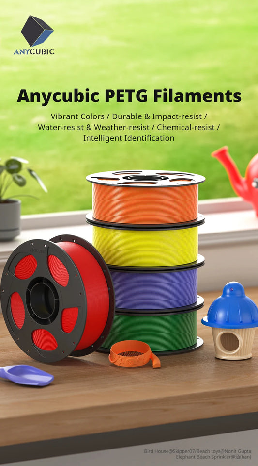 5KG ANYCUBIC PETG Filament PLA 3D Printer Multicolor 1.75mm Plastic 3D Printer Filament For Kobra 3 Combo S1C FDM 3D Printer