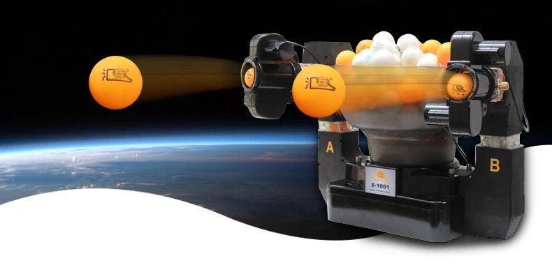 Automatic Table Tennis Serve Robot Two Service Heads.Two Exits.Ping Pong Robot