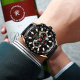 CURREN 8363 Casual Sport Chronograph Men's Watches Stainless Steel Band Wristwatch Big Dial Quartz Clock with Luminous Pointers