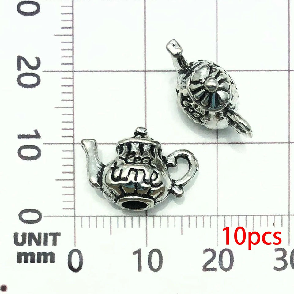 10/20pcs Coffee Charms Alloy Coffee Cup, Coffee Bean Design Pendants for DIY Bracelet Necklace Jewelry Making Accessories