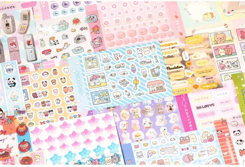 New 1Style 72Pcs/bag Good Mood Maker Cut Film Sticker Book Handbook Scrapbook Phone Case Photo Frame Calendar DIY