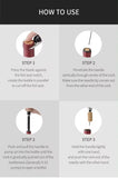 Portable Handheld 2-in-1 Air Pressure Wine Opener with Air Pump And Cork Remover Foil Cutter Compact Desktop Cicerone for Party
