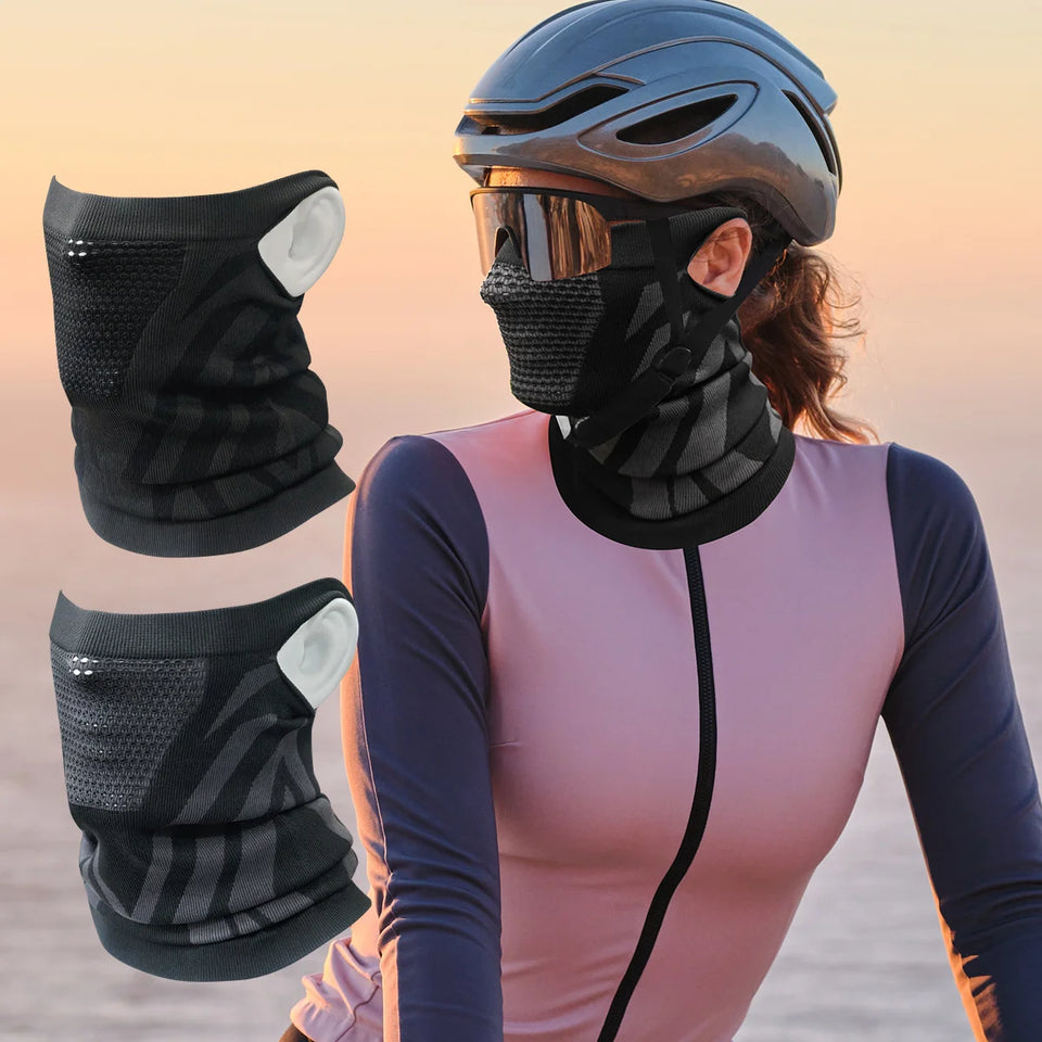 Winter Neck Warmer Gaiter Balaclava (Ear-Loops Anti-shedding) Windproof Face Mask for Ski, Snowboard