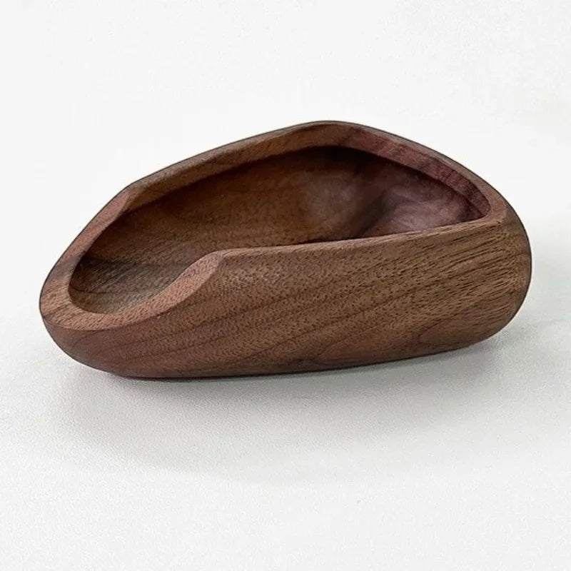 Wooden Coffee Bean Bowl Solid Wood Coffee Bean Measuring Container Espresso Dosing Cup Tea Leaf Display Tray Coffee Accessories
