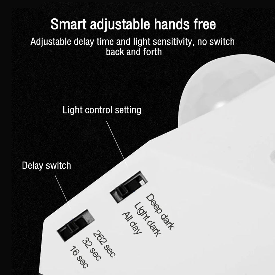 Motion Sensor Light Socket Adapter Holder with Infrared Sensor 110-240V E27 LED Bulb Base PIR Motion Detector Wall Lamp Holder