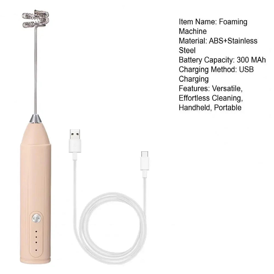 1 electric coffee frother, milk frother, egg beater, handheld 3-speed rechargeable cream maker, 3-speed kitchen mixer