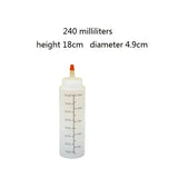 Commercial Plastic Sauce Squeeze Bottles with Lids, Salad Dressing Jam Dispenser Large Kitchen Gadgets