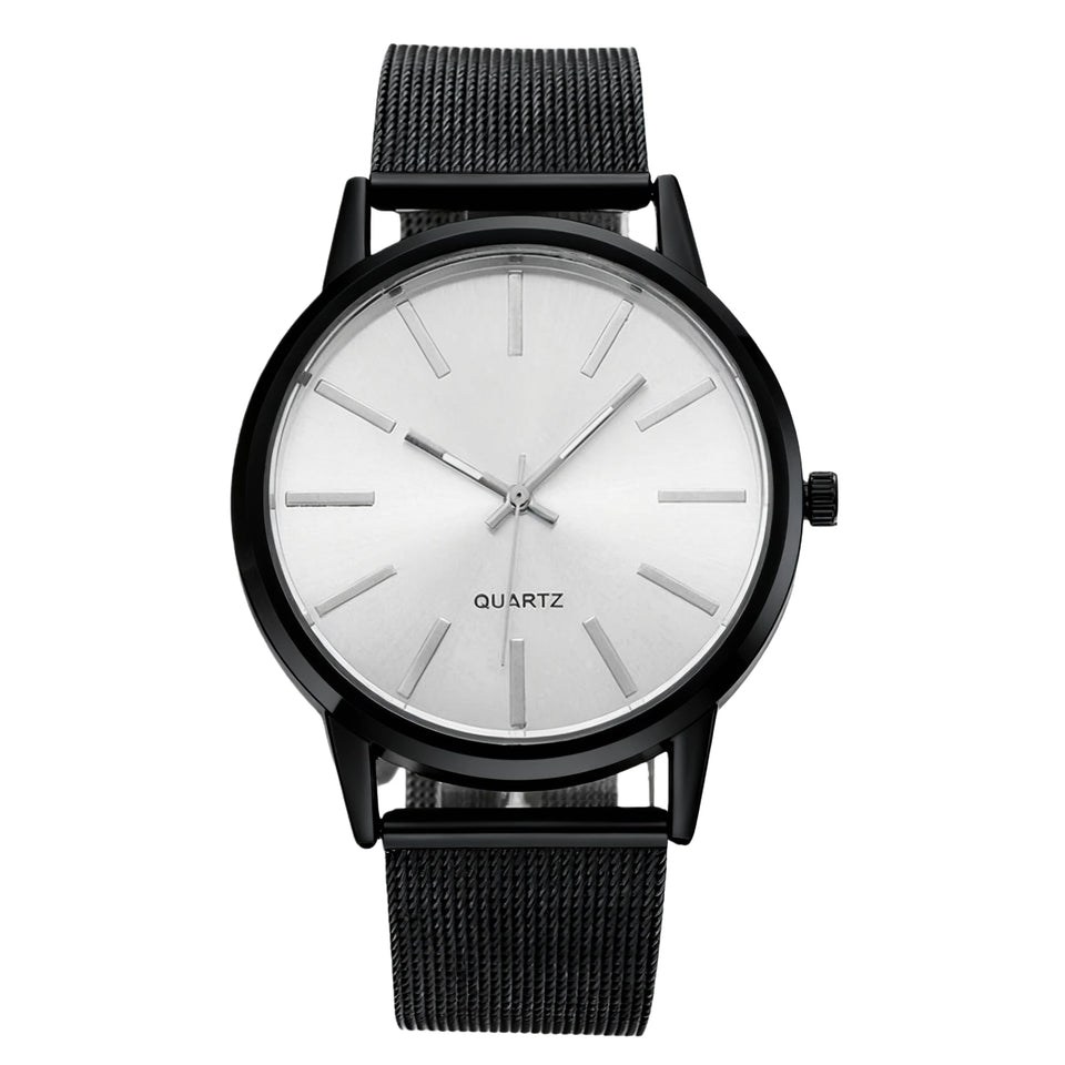 Fashion Women Watches Luxury Metal Analog Quartz Wristwatch Sliver Mesh Belt Simple Elegant Ladies Watch Relogio Feminino