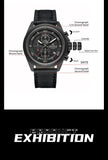 Original NAVIFORCE Business Luxury Leather Strap Men Watches Sports Chronograph Watch for Man 3ATM Waterproof Quartz Wristwatch