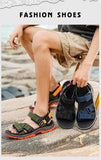 Summer Men's Sandals Trendy Casual Outdoor Sport Shoes for Holidays Beach Breathable Wear-Resistant Hiking & Walking Sandals