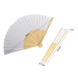 1-50PCS Paper Bamboo Folding Hand Fan Wedding Personalized Fans Party Decor Art Craft DIY Folding Fan for Wedding Party Decor