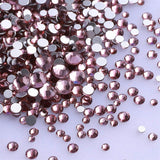 1440Pcs Mix Size Glass Flatback Rhinestone Glitter Crystal AB Round Diamond Non Hotfix Glue On Stone for DIY Nail Art Decoration