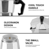 600ML Aluminum Mocha Coffee Pot Espresso Coffee Maker Percolator Tool Home Hand-brewed Octagonal Moka Pot Kitchen Utensils