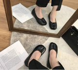 New Korean Style Women's Split-Toe Loafers Shallow Cut Ballet Flat Slip-Ons with Comfortable Mary Jane Spring/Autumn Tabis Shoes