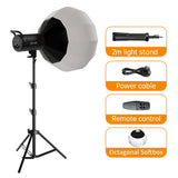 SH 115/135W LED COB Video Light Photography Lamp With Tripod Softbox Remote Control Video Light For Skit Video Photography