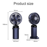 Handheld Mini Fan Wireless USB Rechargeable Portable Digital Display Phone Holder Fan 5 Speed Foldable Neck Hanging Small Fans
