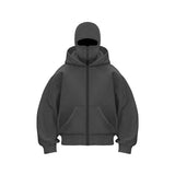 2025 Men Balaclava Y2K Gothic Harajuku Winter New Item Double Hooded Sweatshirt Autumn Men's Hooded Mask Zipper Sportswear Women