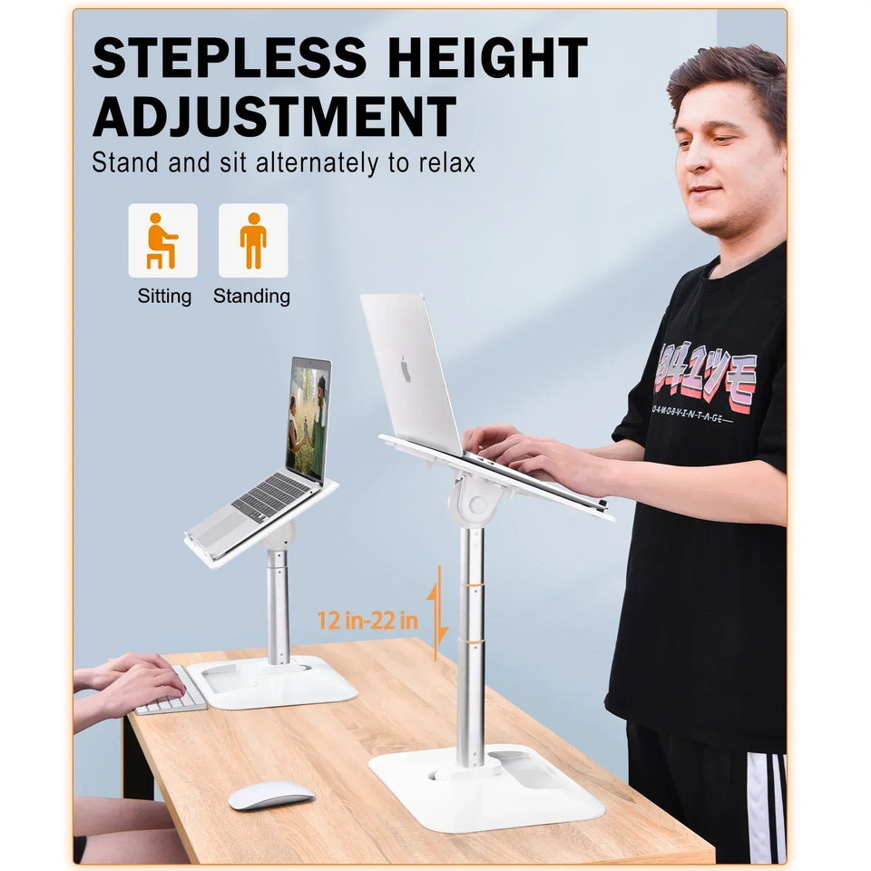 Eary Portable Laptop Stand for Desktop Height Angle Adjustable Holder for Notebook Floor Book Desk Gifts for Kids Girls Students