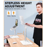 Eary Portable Laptop Stand for Desktop Height Angle Adjustable Holder for Notebook Floor Book Desk Gifts for Kids Girls Students
