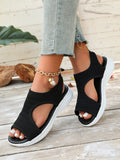 Summer Wedge Sandals for Women 2026 New Fashion Non Slip Beach Shoes Woman Lightweight Casual Platform Plus Size Sandals Women