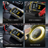 Heavy-Duty Car Jump Starter with 150PSI Air Compressor - Overload-Protected Emergency Power Bank, Suitable for Cars, SUVs