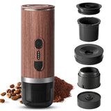 Portable Electric Espresso Coffee Machine Cordless Heating 3oz Single Serve Mini Coffee Maker with 3-IN-1 Coffee Powder