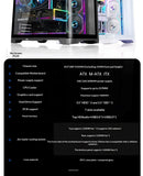 WJCOOLMAN Sky Ceiling PLUS ATX curved glass sea-view room computer case Supports 360-degree water cooling