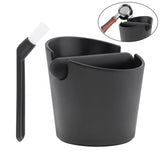 Serviceable Shock Absorption Coffee Knock Box with Espresso Cleaning Brush, Removable Knock Bar Espresso Dump Bin
