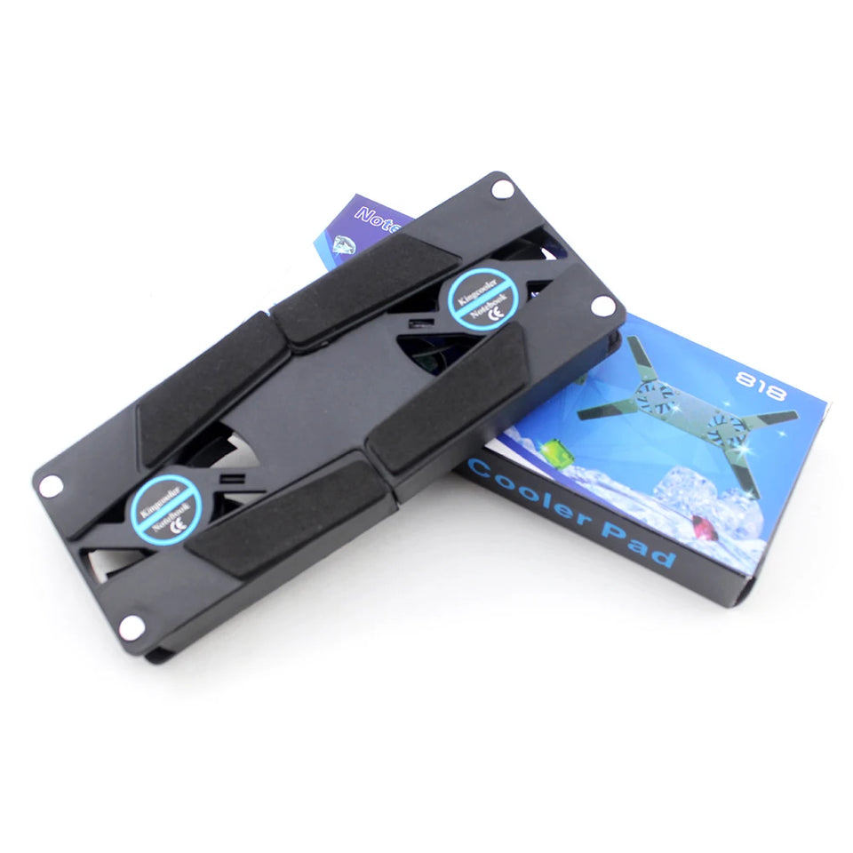 1-5PCS Air-cooling Laptop Cooler Bracket USB Powered Cooling Dock Laptop Cooling Pad 2 Fan for Notepad Universal PC Computer