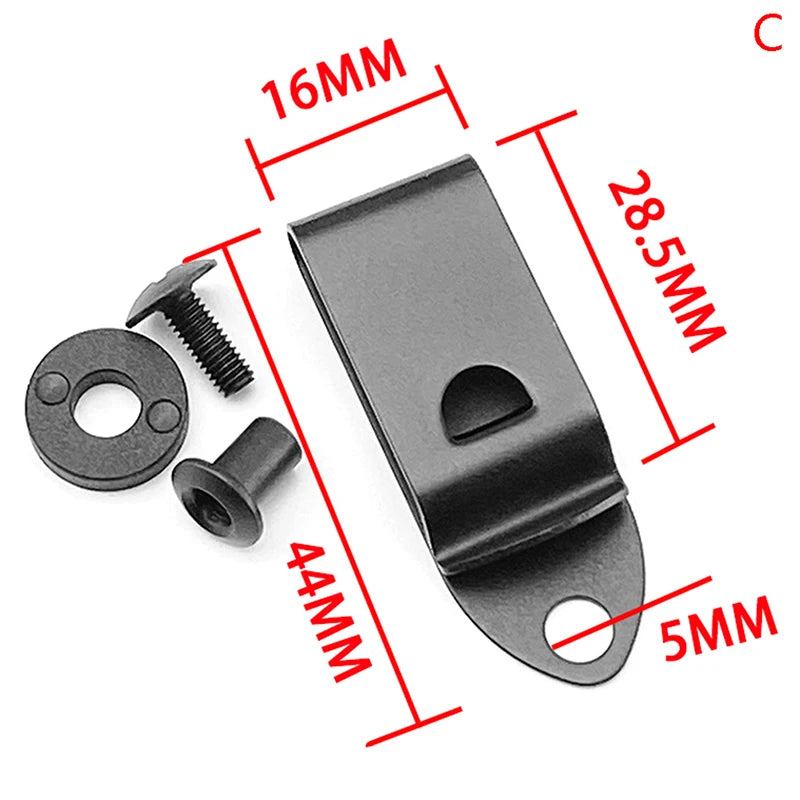Stainless Steel Kydex Waist Clip Universal Knife Scabbard Waist Clip K Sheath Carrying Clip Kydex K Clip Belt Clip