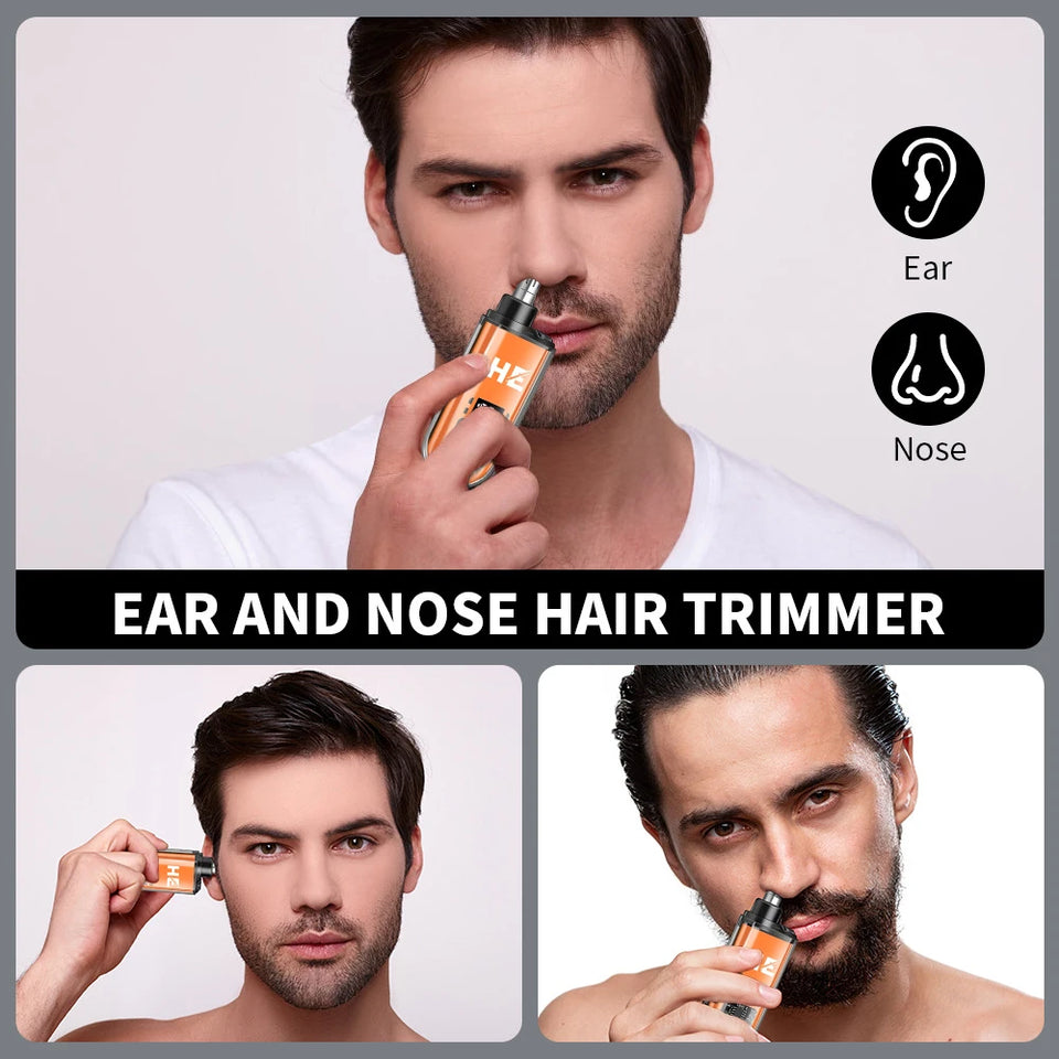 HIENA Electric Nose Hair Trimmer Mini Pocket Nose Ears Hair Eyebrow Trimmer for Men Rechargeable Clipper ﻿home appliance