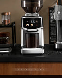 Touchscreen Electric Coffee Grinder - Automatic Commercial & Home Use, Stainless Steel Burr Mill with Dose Control, LCD Display