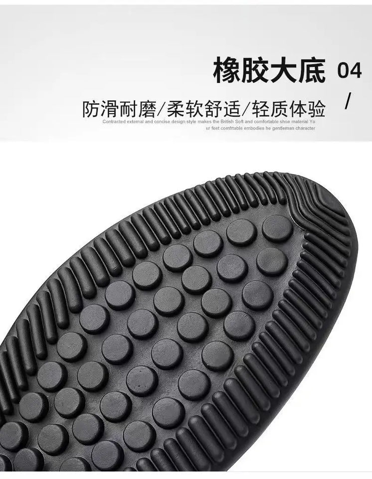 Retro Leather Shoes for Men Summer 2025 New Outdoor Lightweight Men's Loafers British Peas Shoes Men's Moccasins Tenis Masculino