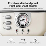 Coffee Maker 1050W 1.5L Large Capacity Semi Automatic 20bar High Pressure Extraction Coffee Machine For Home Cafes