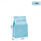 StoBag 50pcs 250g Coffee Beans Packaging Bag with Valve Aluminum Foil Heat Sealing for Powder Tea Nuts Storage Reusable Pouch