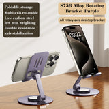 720 Rotate Aluminum Alloy Tablet Holders for iPad Adjustable Folding Lazy Desktop Live Desk Holder Mobile Phone Stand Mount